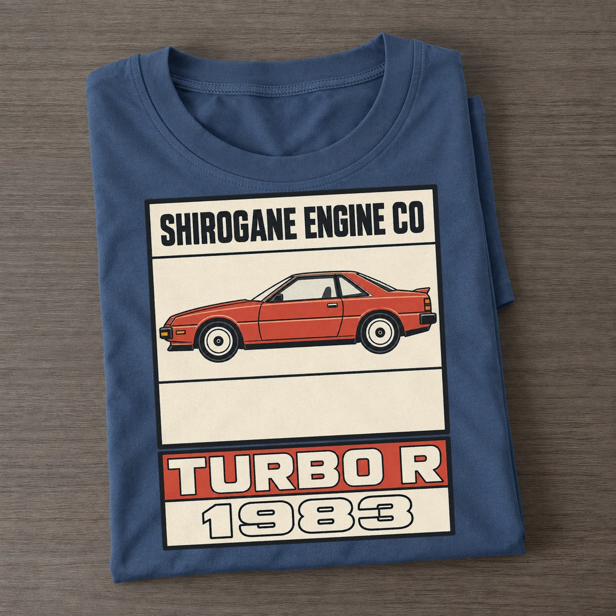 Shirogane Turbo R Showa Speed Plates Classic T-shirt – Twilight Navy