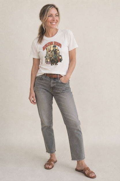 Skeleton Staff Ghoul Mixer Classic T-shirt – studio model photo