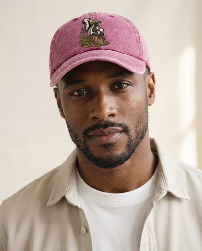 Model wearing the cap