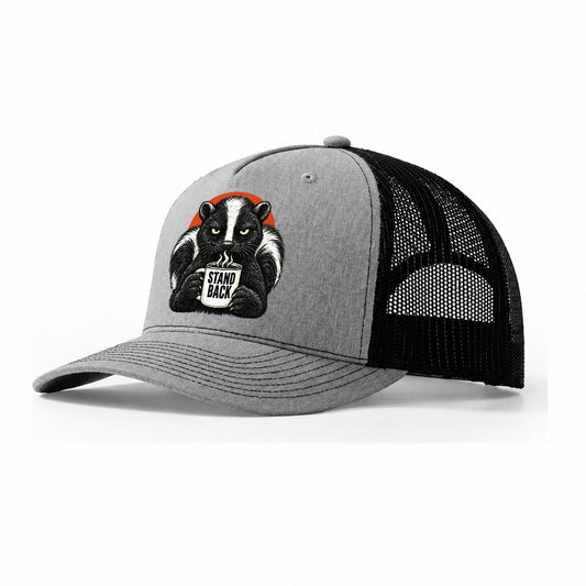 Skunk Mug Truths Trucker Hat – Sport Grey Black