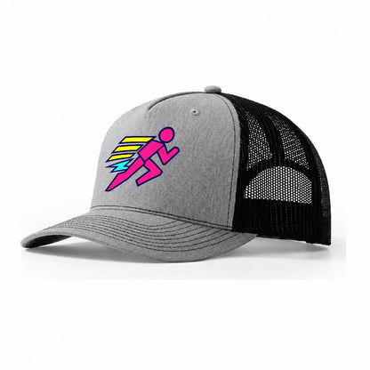 Slab Runner Splash 90S Running Clubs Trucker Hat – Sport Grey Black