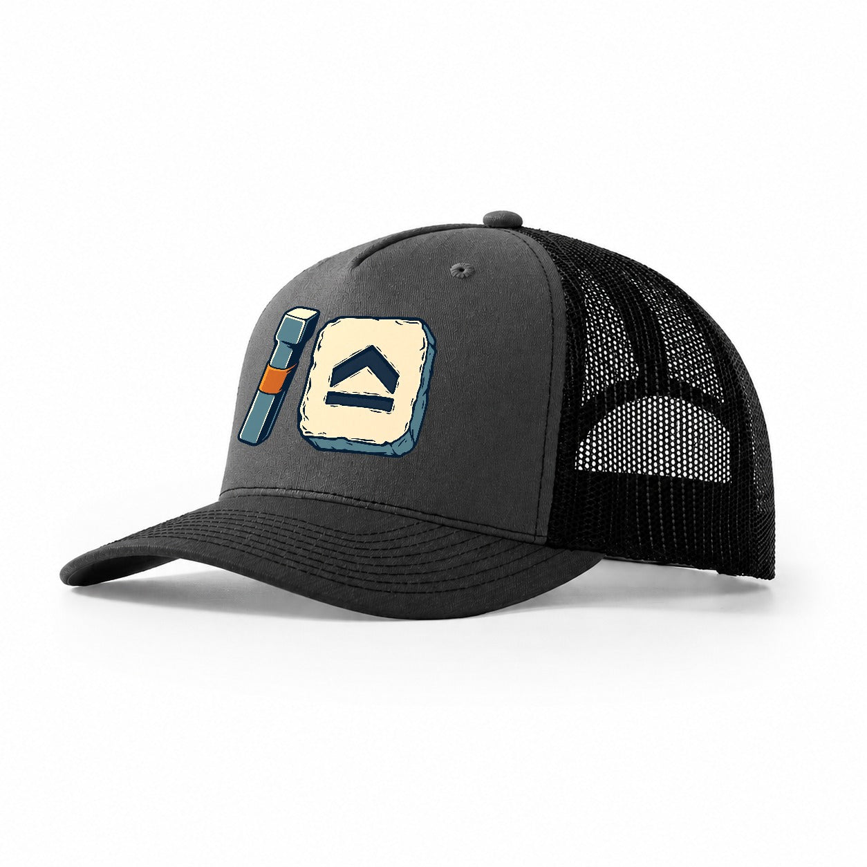 Smith Mark Punch Blacksmithing Trucker Hat – Dark Grey Black