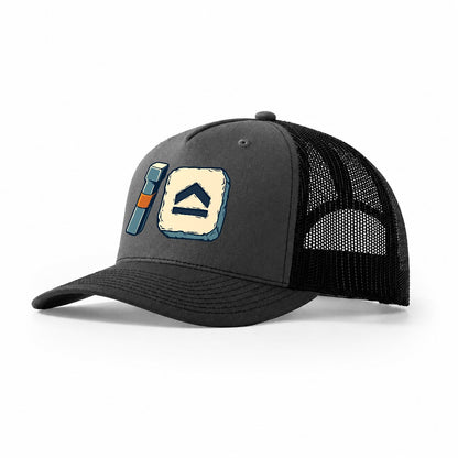 Smith Mark Punch Blacksmithing Trucker Hat – Dark Grey Black