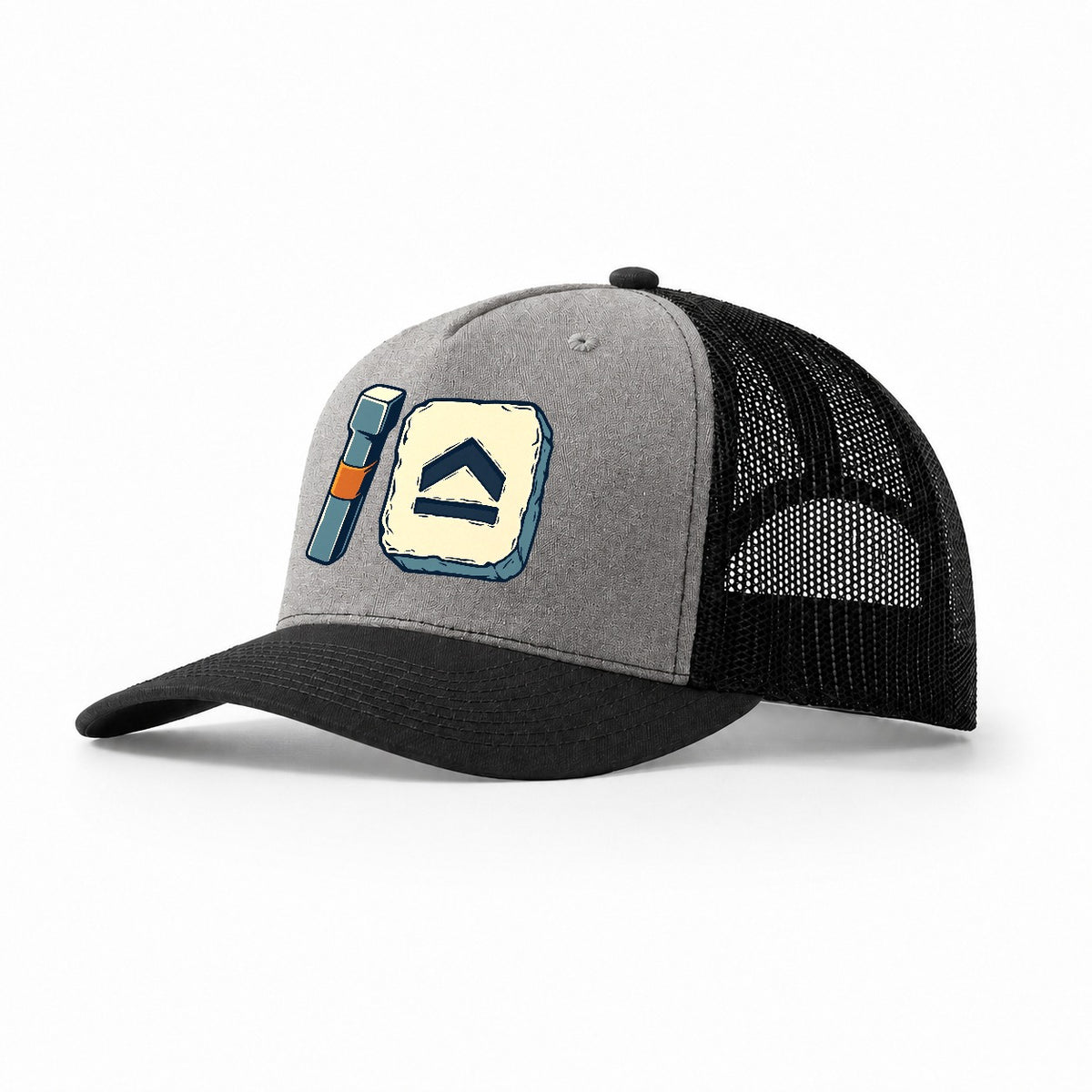 Smith Mark Punch Blacksmithing Trucker Hat – Grey Black