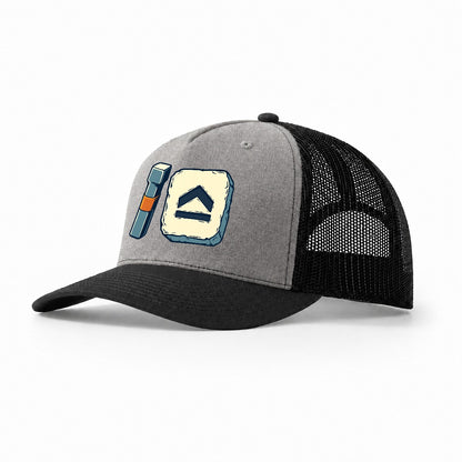 Smith Mark Punch Blacksmithing Trucker Hat – Grey Black