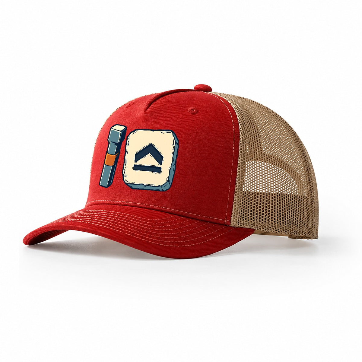 Smith Mark Punch Blacksmithing Trucker Hat – Red Khaki