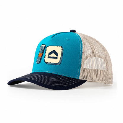 Smith Mark Punch Blacksmithing Trucker Hat – Teal Navy