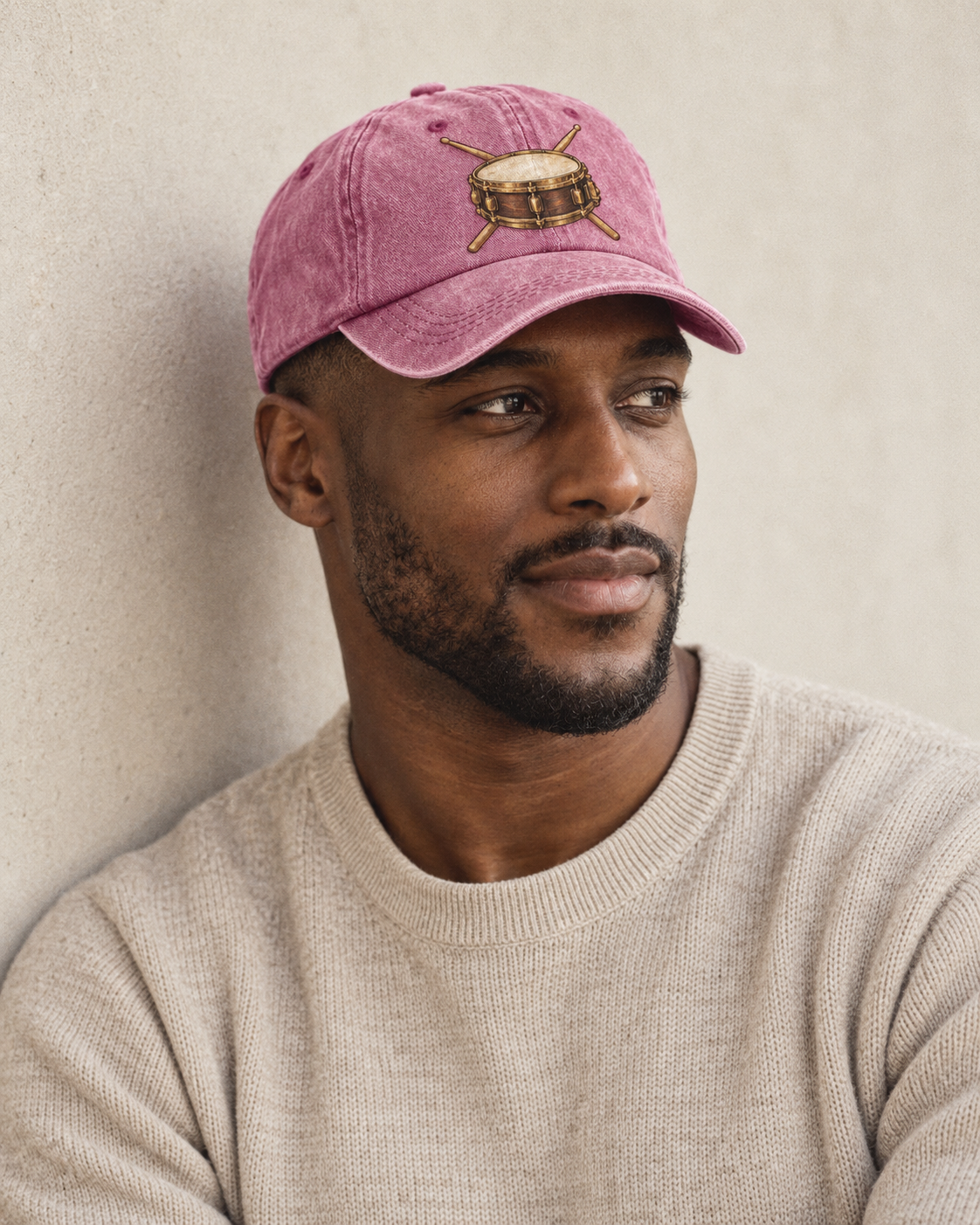 Model wearing the cap
