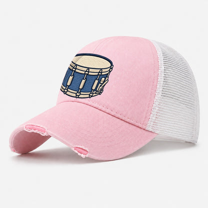 Snare Drum Tiny Solo Marks Washed Trucker Hat – Light Pink