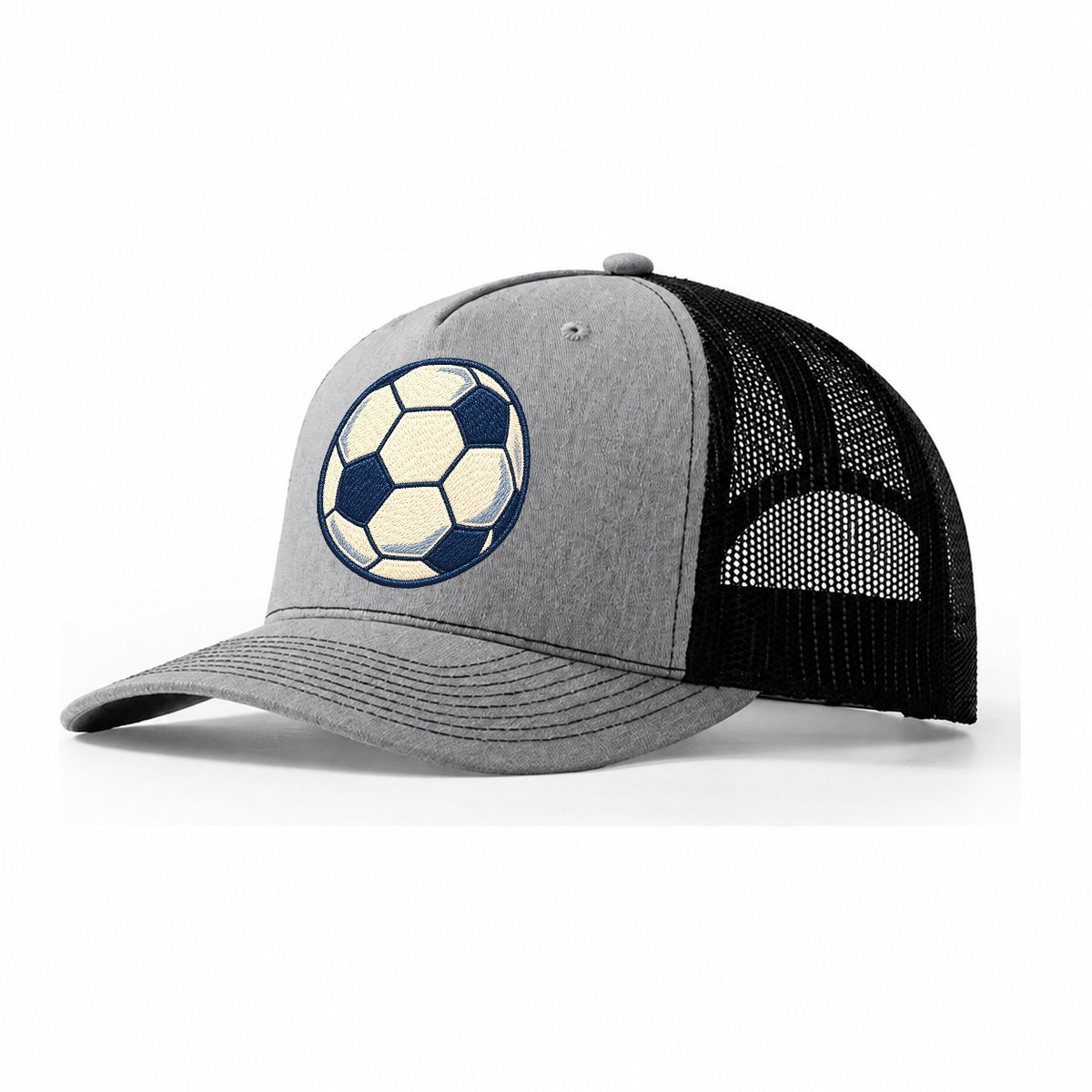 Soccer Ball Tiny Solo Marks Trucker Hat – Sport Grey Black