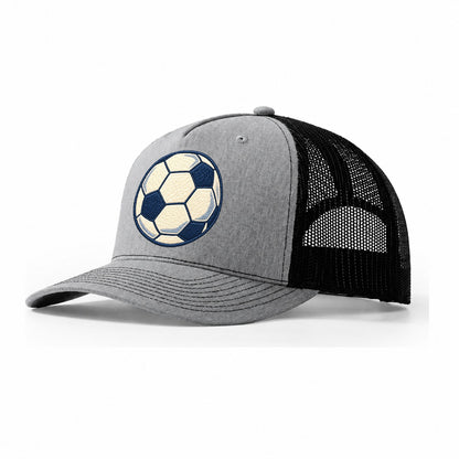 Soccer Ball Tiny Solo Marks Trucker Hat – Sport Grey Black