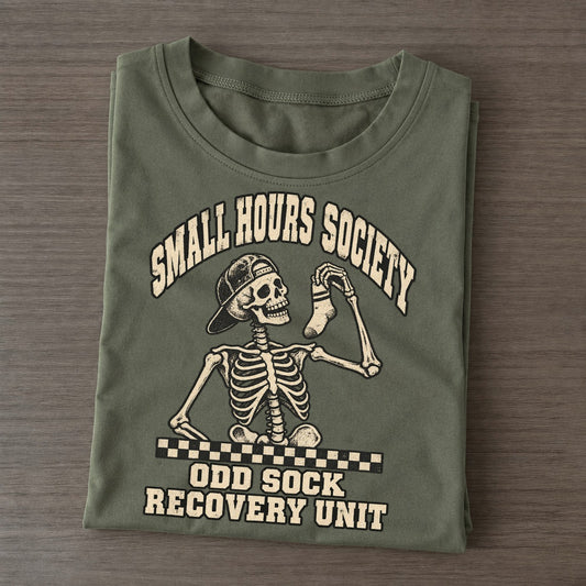 Sock Hunt Small Hours Society Classic T-shirt – Army Green