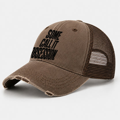Some Call It Obsession Fishing Club Washed Trucker Hat – Coffee
