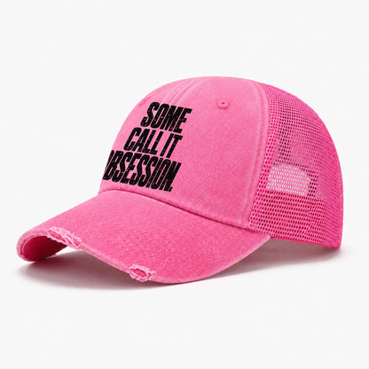 Some Call It Obsession Fishing Club Washed Trucker Hat – Rose