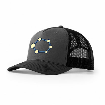 Southern Sky Figure Astronomy And Stargazing Trucker Hat – Dark Grey Black