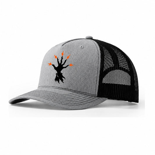 Spellcasting Hand With Sparks Witch Magic Trucker Hat – Sport Grey Black
