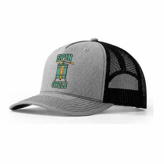 Spin Cycle Beekeeping Trucker Hat – Sport Grey Black