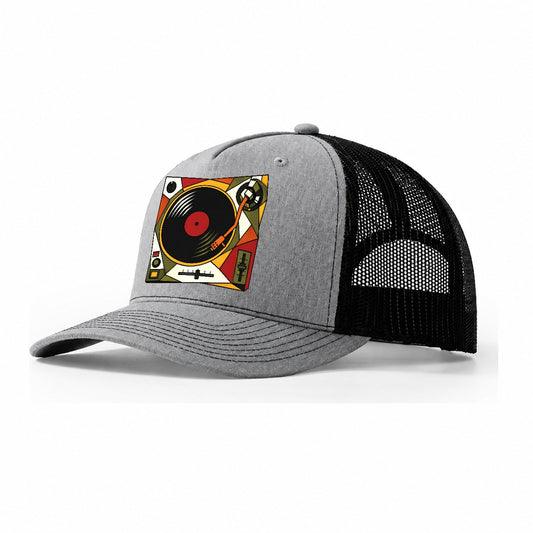 Dj Turntable Above Trucker Hat – Sport Grey Black