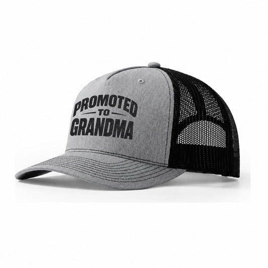 Promoted Grandma Trucker Hat – Sport Grey Black