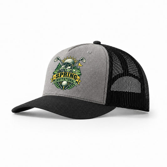 Spring Invitational Golf Life Trucker Hat – Grey Black