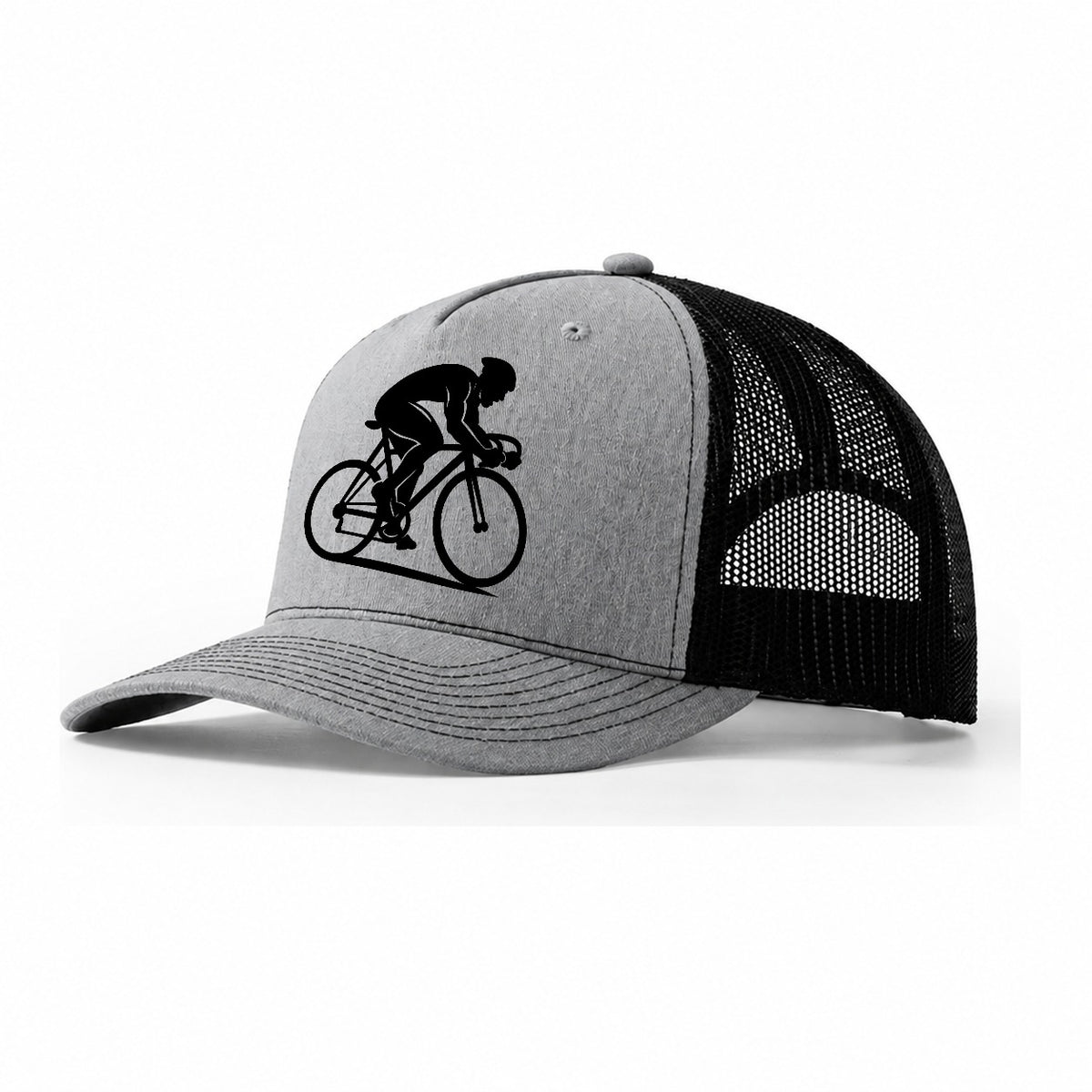 Sprint Cyclist Racing Stance Trucker Hat – Sport Grey-Black