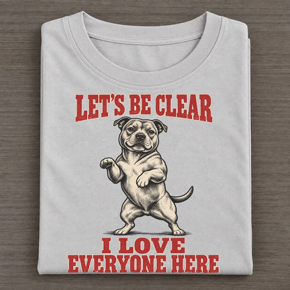 Staffordshire Bull Terrier Dog Declarations Classic T-shirt – Grey