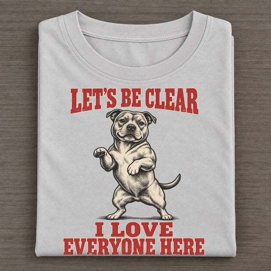 Staffordshire Bull Terrier Dog Declarations Classic T-shirt – Grey