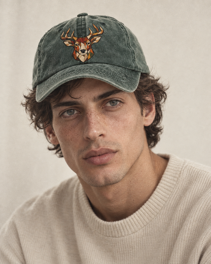 Model wearing the cap