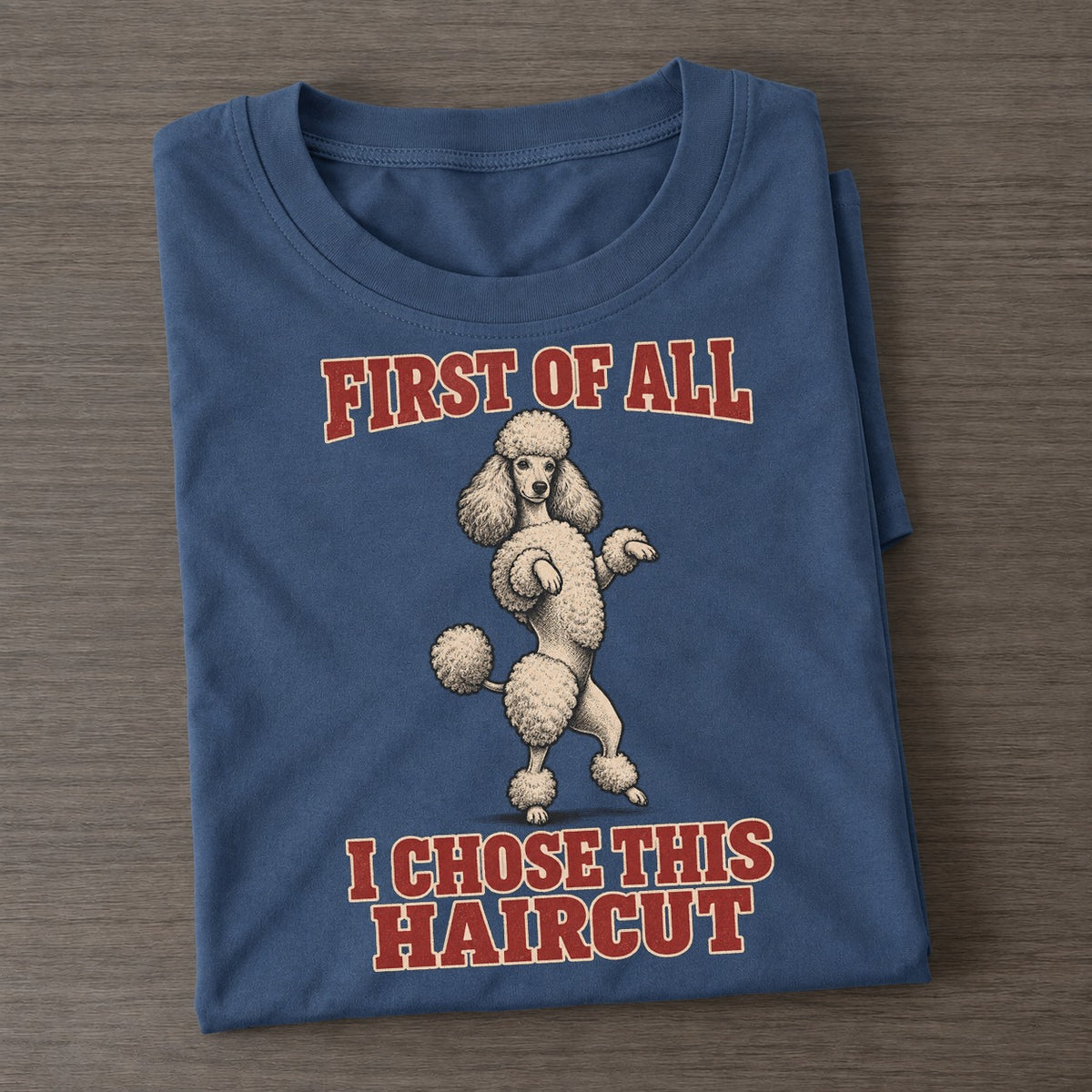 Standard Poodle Dog Declarations Classic T-shirt – Twilight Navy