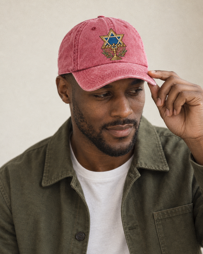 Model wearing the cap