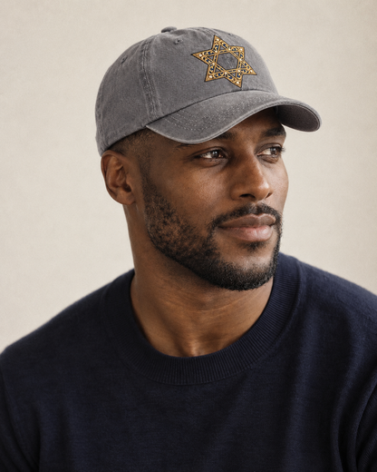 Model wearing the cap