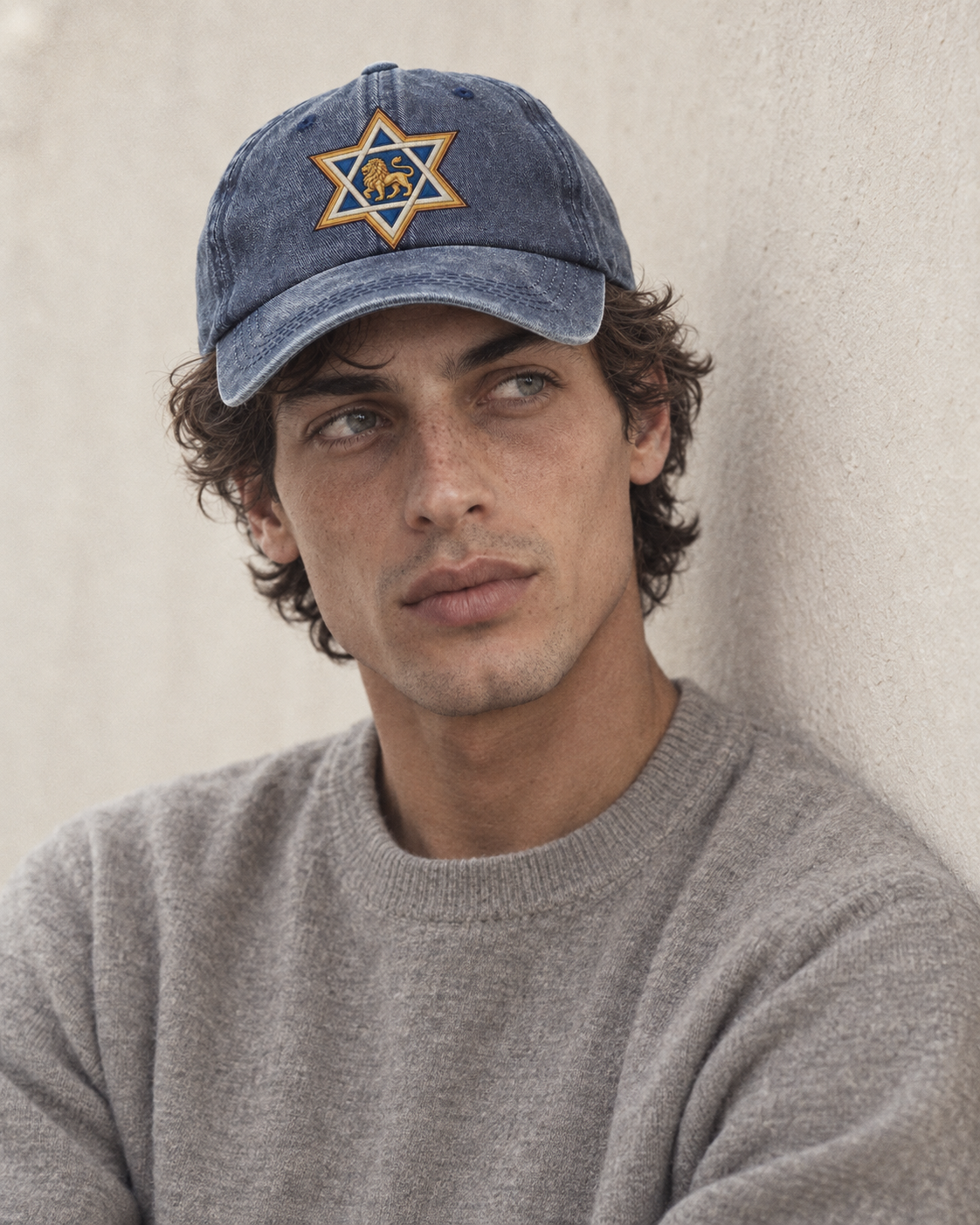 Model wearing the cap