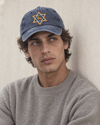 Model wearing the cap