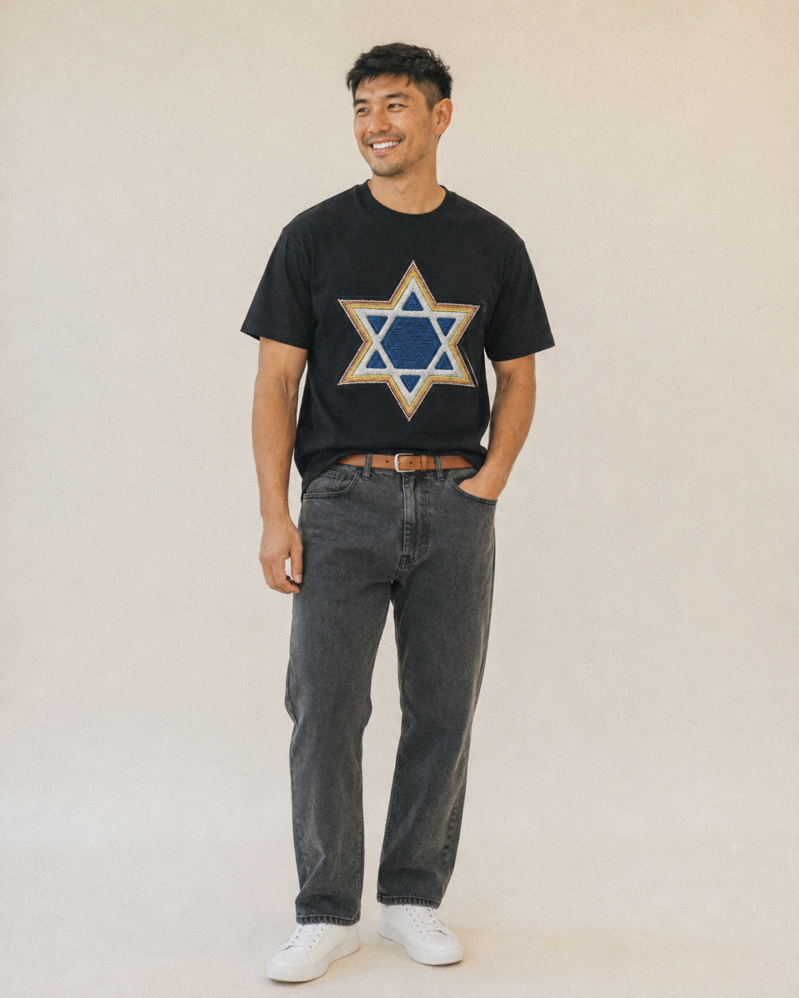 Star of David  - Classic T-shirt – studio model photo