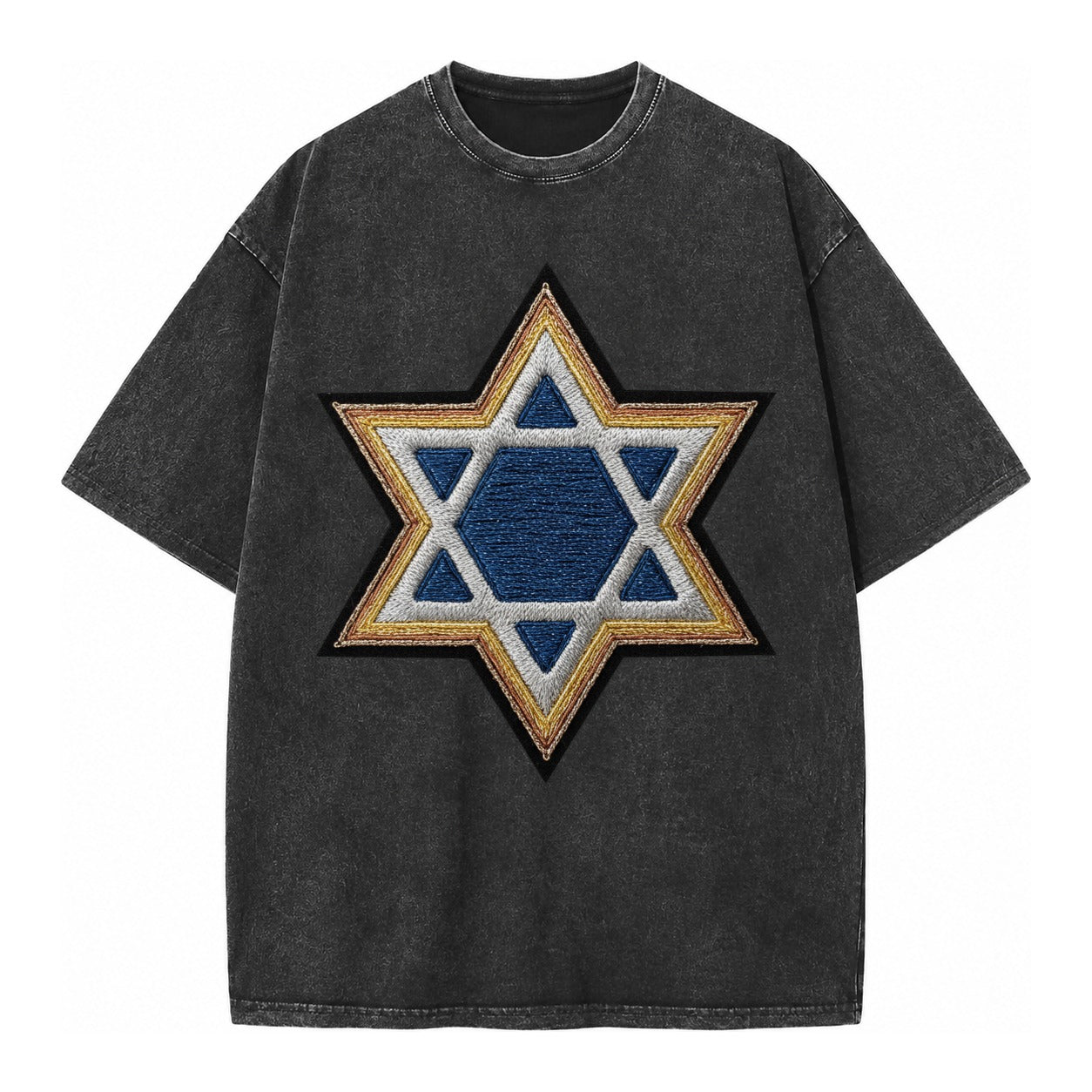 Star of David  - Vintage T-shirt – Black