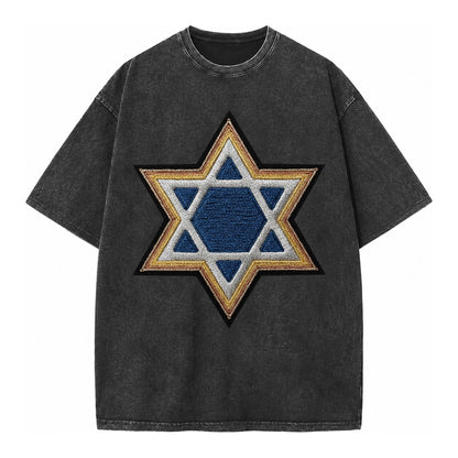 Star of David  - Vintage T-shirt – Black
