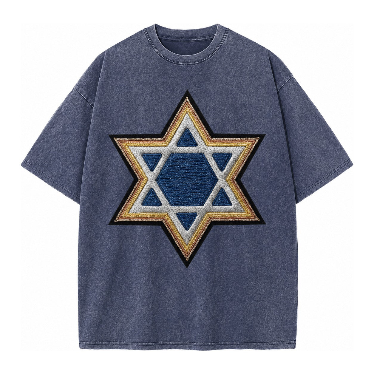 Star of David  - Vintage T-shirt – Blue