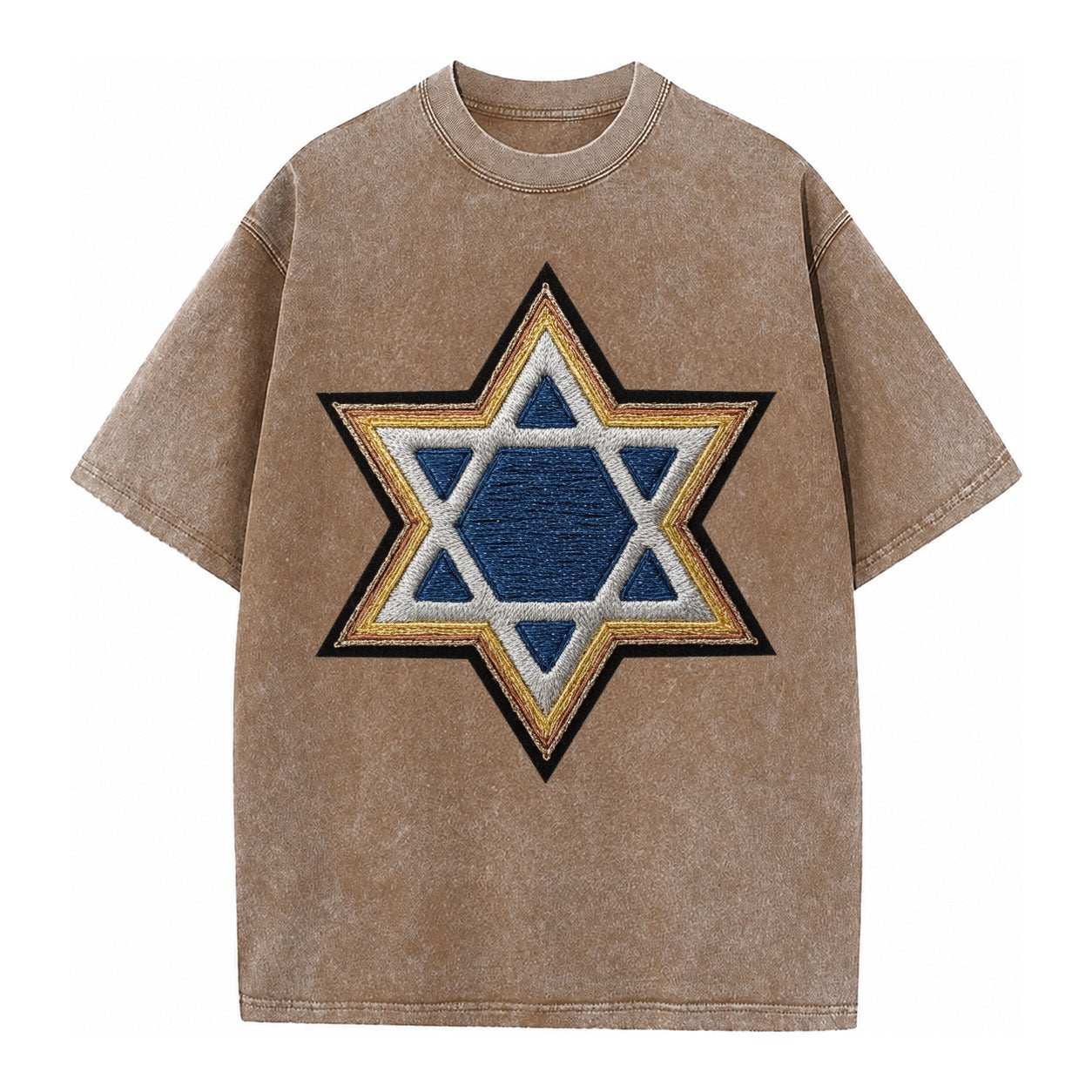 Star of David  - Vintage T-shirt – Brown