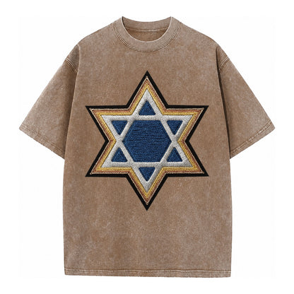 Star of David  - Vintage T-shirt – Brown