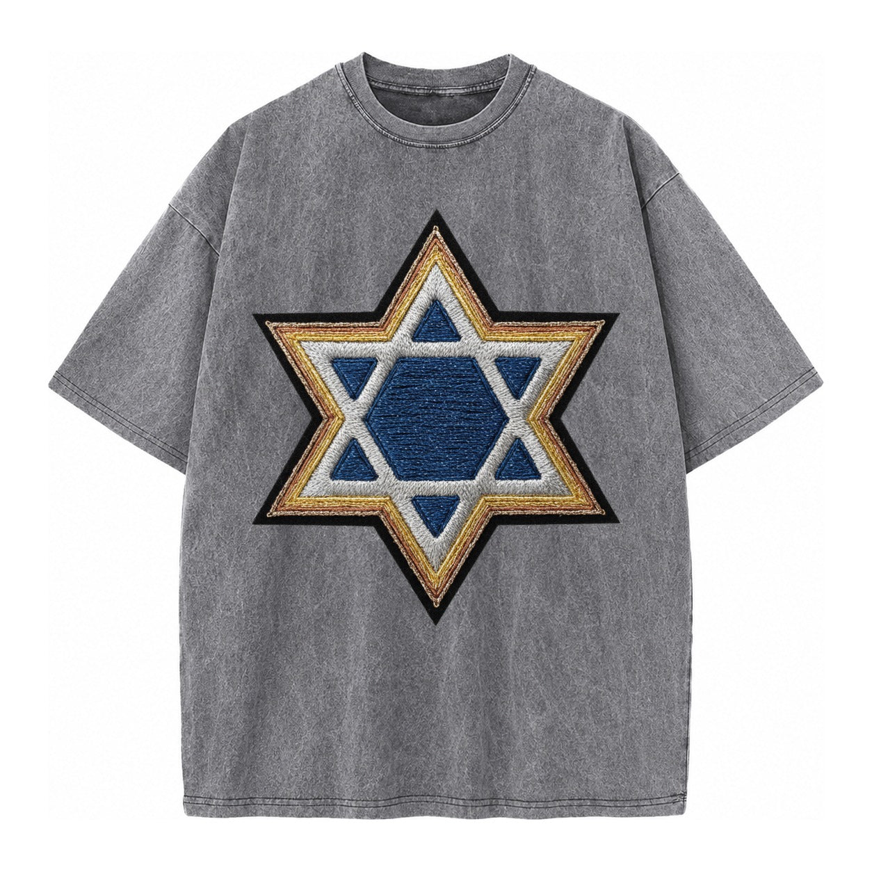 Star of David  - Vintage T-shirt – Grey