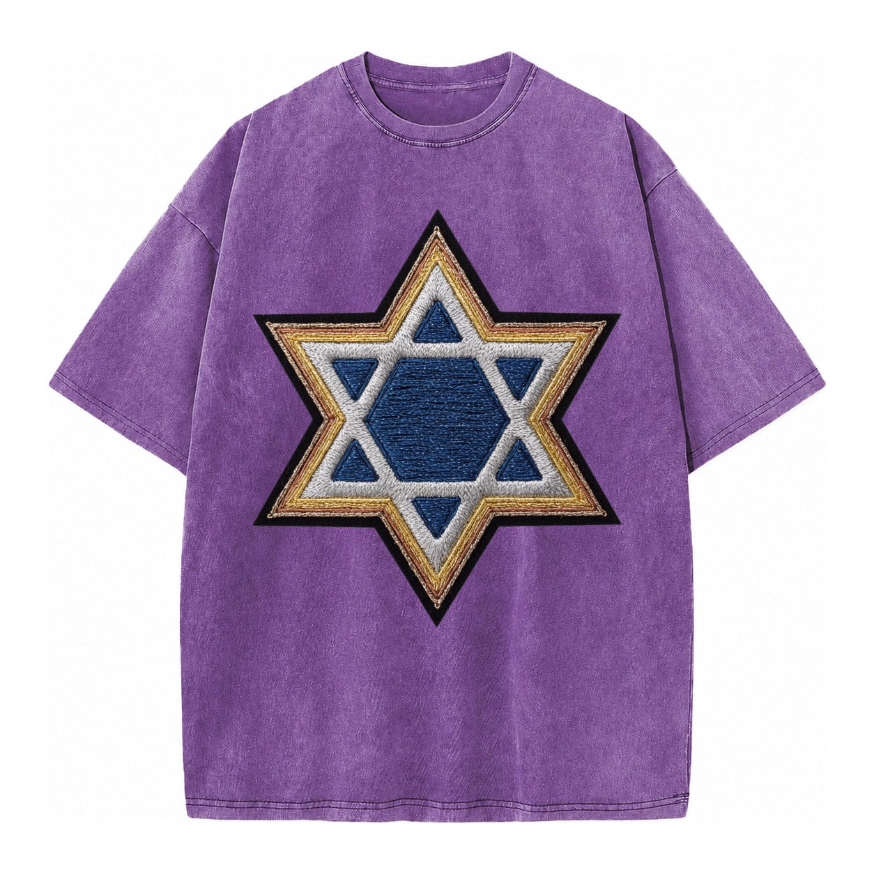 Star of David  - Vintage T-shirt – Purple