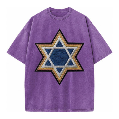 Star of David  - Vintage T-shirt – Purple