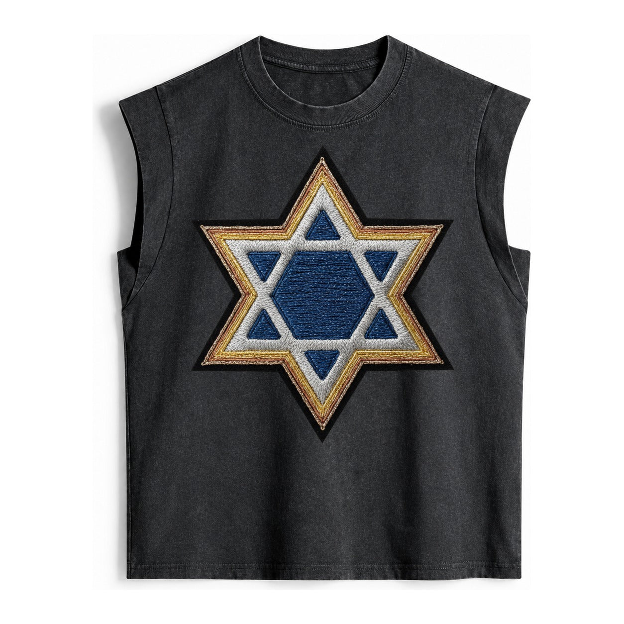 Star of David - Vintage Washed Tank – Black