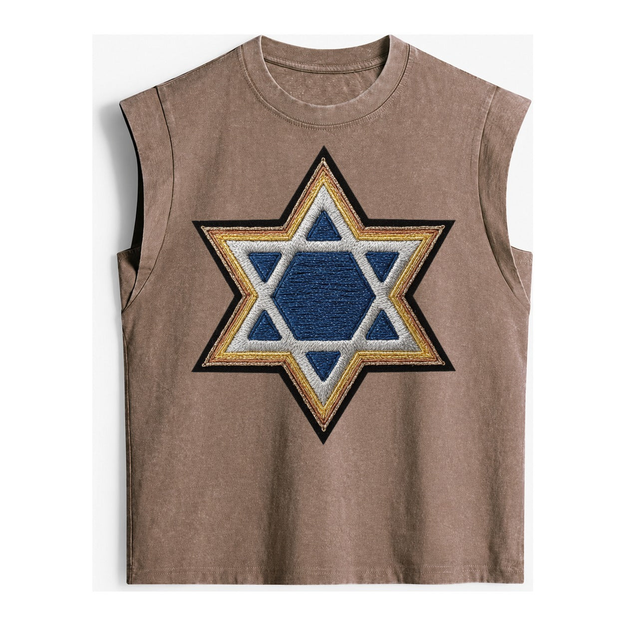 Star of David - Vintage Washed Tank – Brown
