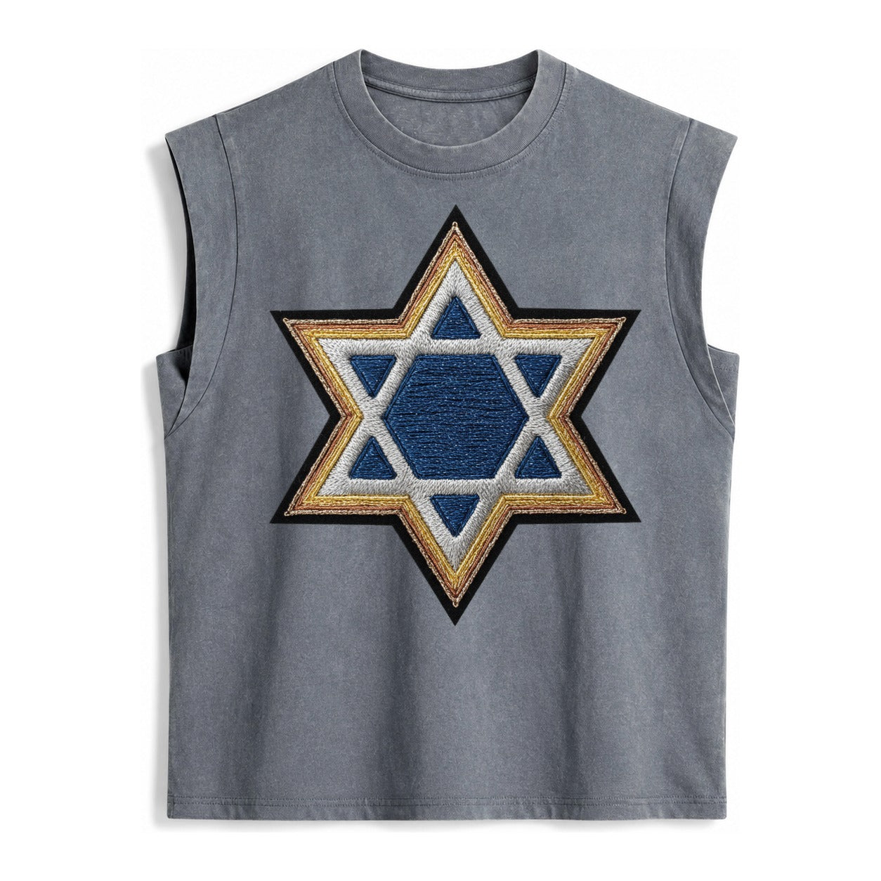 Star of David - Vintage Washed Tank – Grey