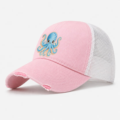 Starfish Little Twist Sea Sprite Washed Trucker Hat – Light Pink