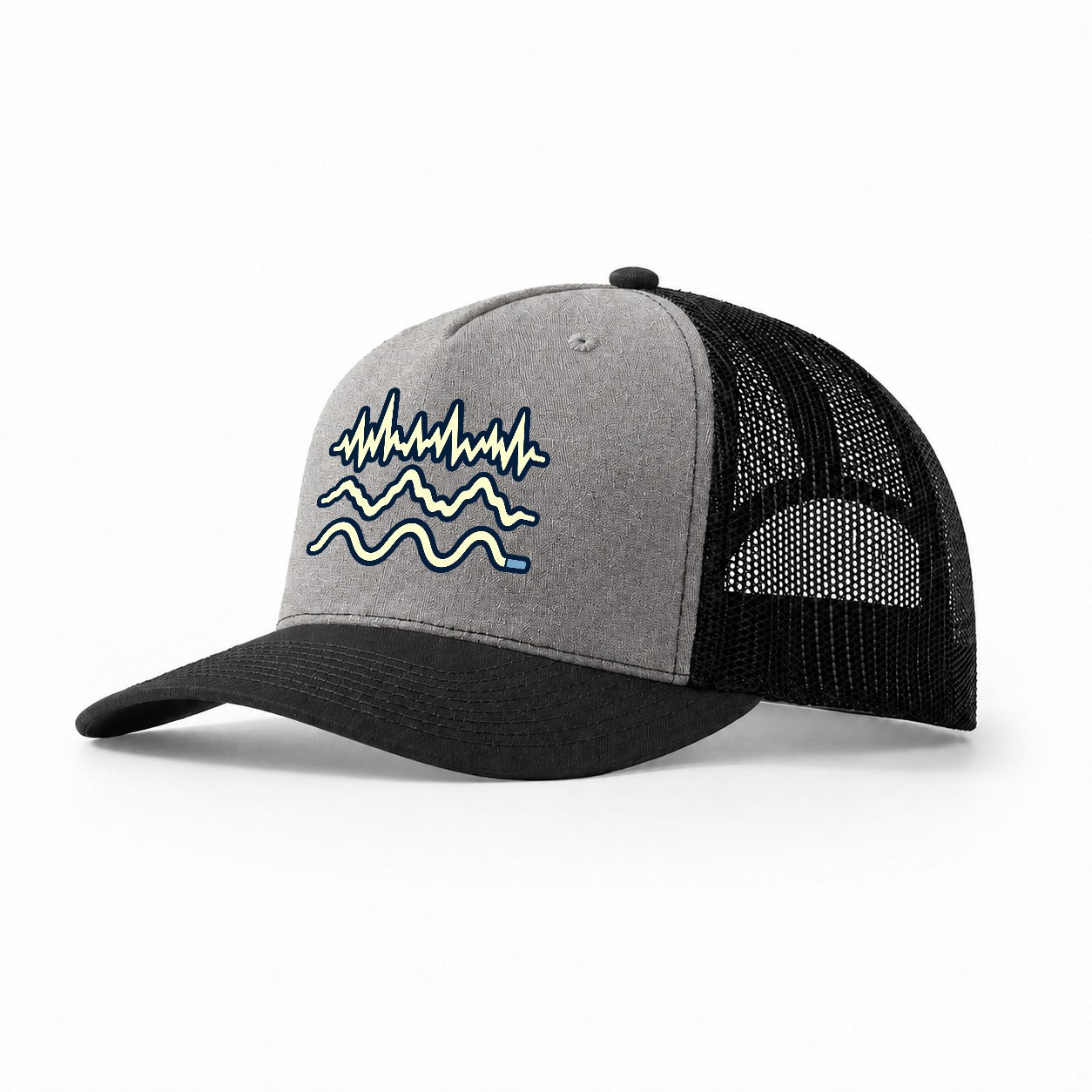 Static To Signal Amateur Radio Trucker Hat – Grey Black