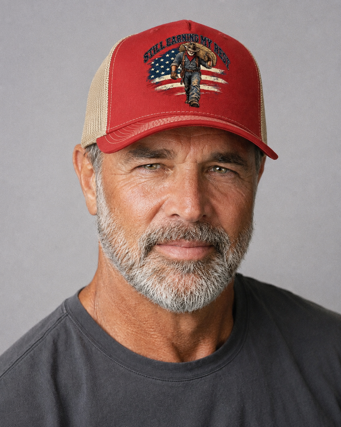 Studio model wearing the hat