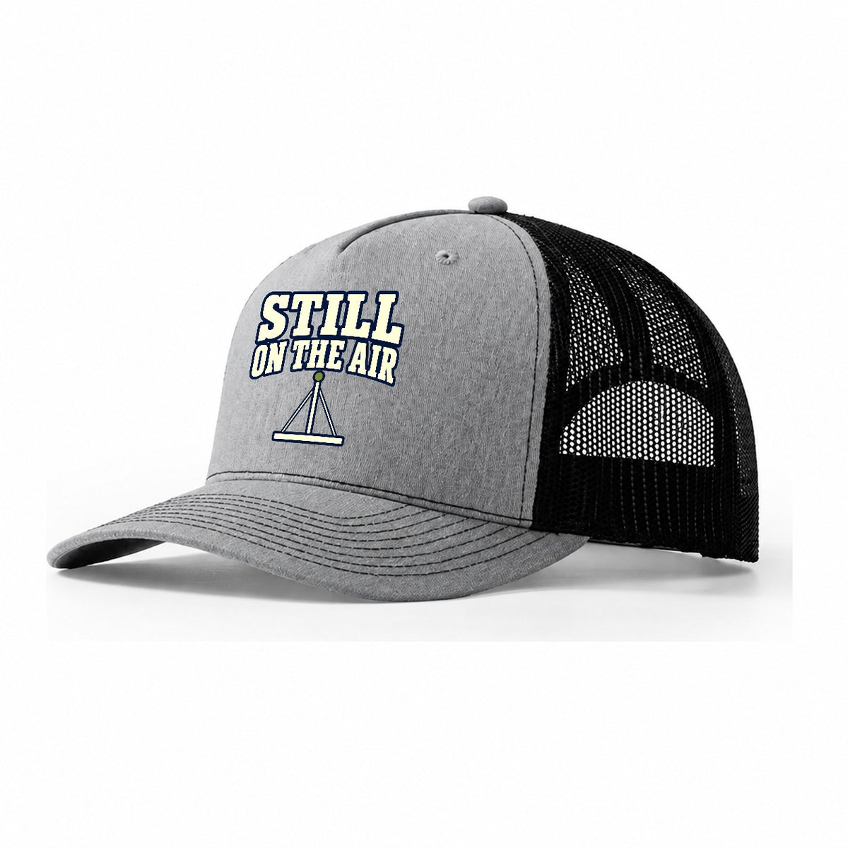 Still On The Air Amateur Radio Trucker Hat – Sport Grey Black