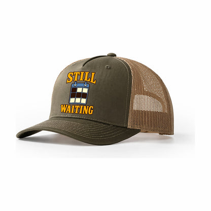 Still Waiting Homebrewing Trucker Hat – Olive Khaki